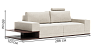 2-3 seaters sofas Blest BL 102 3 seater sofa-bed with shelf - buy in Kyiv
