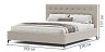 Beds Blest Iris 140x200 bed with high legs - wooden