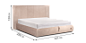 Ліжка Монферо L18M з нішею для білизни - з дерева