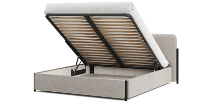 Photo №2 - Bed Slavia Wood 200x200 with a niche for linen