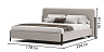 Beds Blest Bed Slavia Wood 140x200 on high legs - wooden