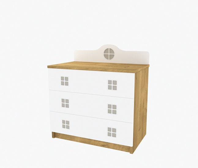 Photo - Chest of drawers for children Amsterdam White Ak-02