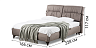 Beds Blest Bed Milan 140x200 with high legs and a niche for linen - wooden