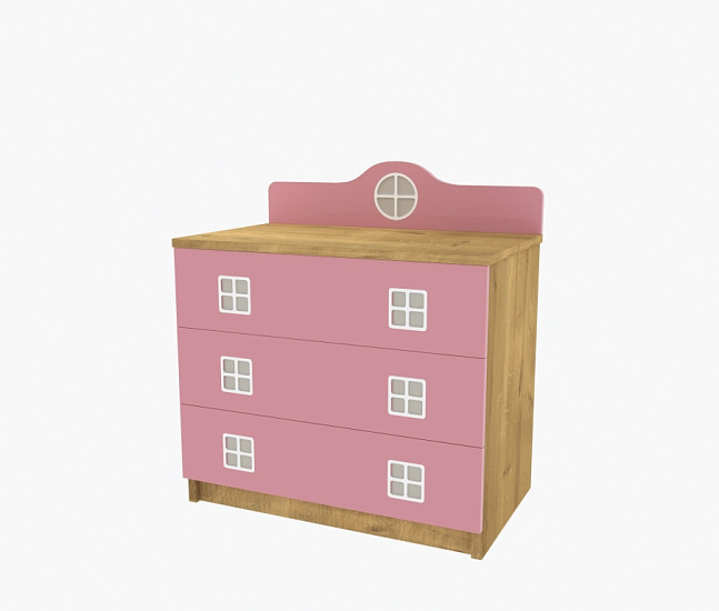 Photo - Chest of drawers for children Amsterdam Pink Ak-02