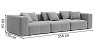 Individual premium sofas Bilbao 3-seater sofa - factory