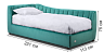 Ліжка Amelia L9М(20)R з нішею для білизни - купити в Blest