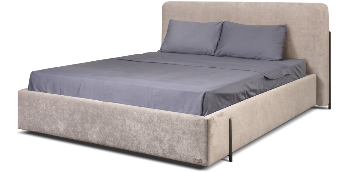Photo - Slavia Steel bed with a niche for linen L20