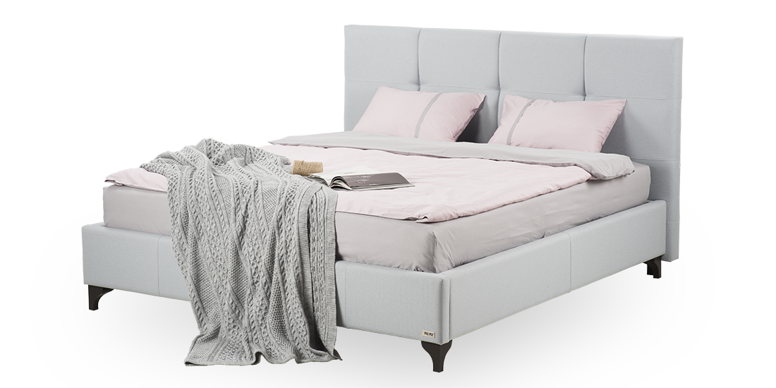 Photo - Michelle 180x200 bed with high legs and a niche for linen