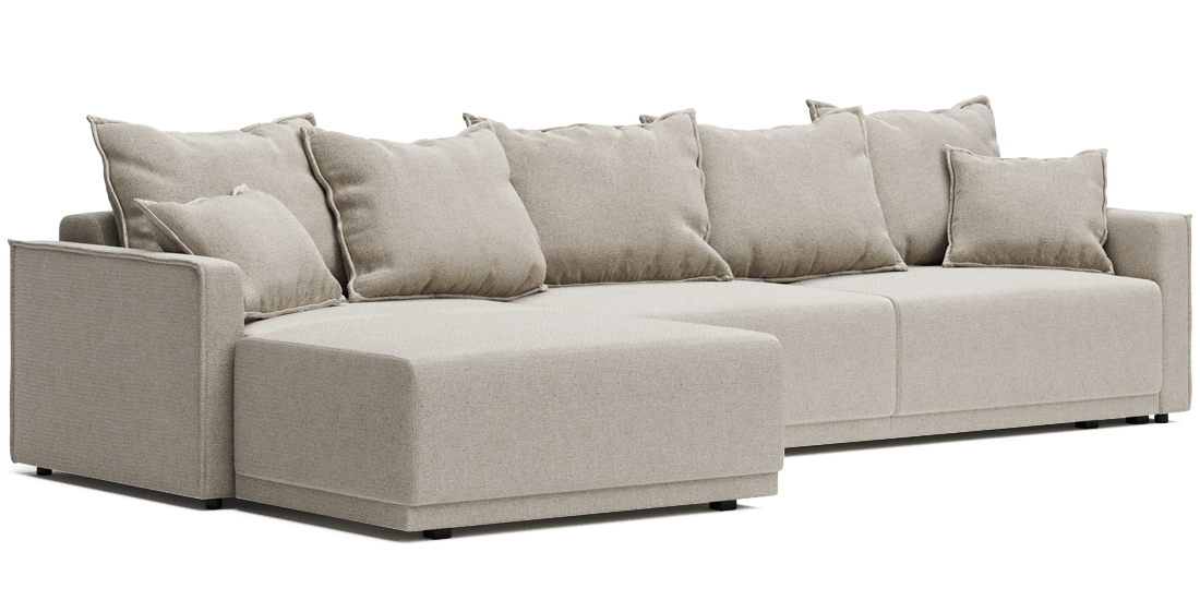 Photo - Jersey Soft L-shape sofa-bed