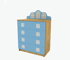 Фото №2 - Комод дитячий Амстердам Blue Ак-01