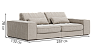 Individual premium sofas Almeria New 3 seater sofa - factory