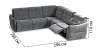 Corner sofas Torres BMR/2Т-K-1N-1R/BML - to the living room