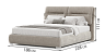 Beds Blest Bed Milana 160x200 with a niche for linen - wooden