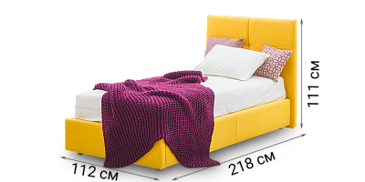 Фото №4 - Ліжко Мішель 90х200 нішею для білизни