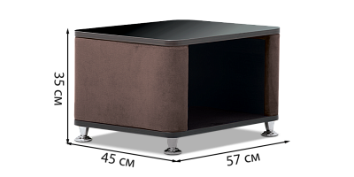 Фото №2 - Стіл приліжковий Мішель зі склом