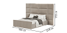 Beds Blest Sheron 180x200 bed with a niche for linen and wall panels - buy in Kyiv