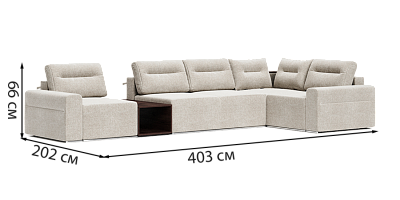 Фото №3 - Диван Санті модульний з полицею