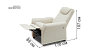 Armchairs, poufs Blest Charlie armchair with recliner - to the living room