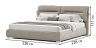 Beds Blest Bed Milana 200x200 with a niche for linen - wooden