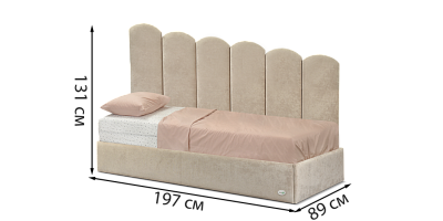 Фото №4 - Ліжко дитяче Agatha 80х190R з нішею для білизни