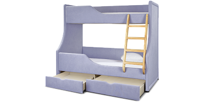 Фото №2 - Ліжко дитяче Diletta двоярусне з нішею для білизни