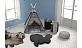 Accessories Carpet Lovely Kids Rabbit Antracite - to the living room