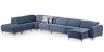 Corner sofas Havier recliner TTNR-1R-K-1N-2T-AN-BML - folding