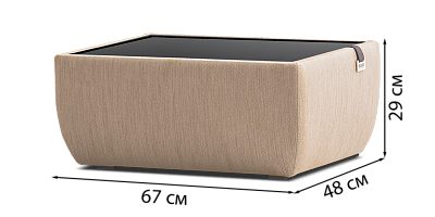 Фото №2 - Стіл приліжковий Беатріс зі склом