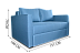 2-3 seaters sofas Blest Sofa Quanti straight L120 with narrow sides - buy in Kyiv