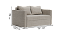2-3 seaters sofas Blest Quanty 2 seater sofa-bed L120 with narrow sides - buy in Kyiv