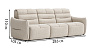Individual premium sofas Torres 3 seater sofa with recliner - buy in Blest