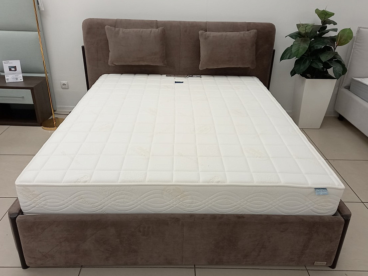 Photo - Slavia Wood 160x200 bed with a niche for linen