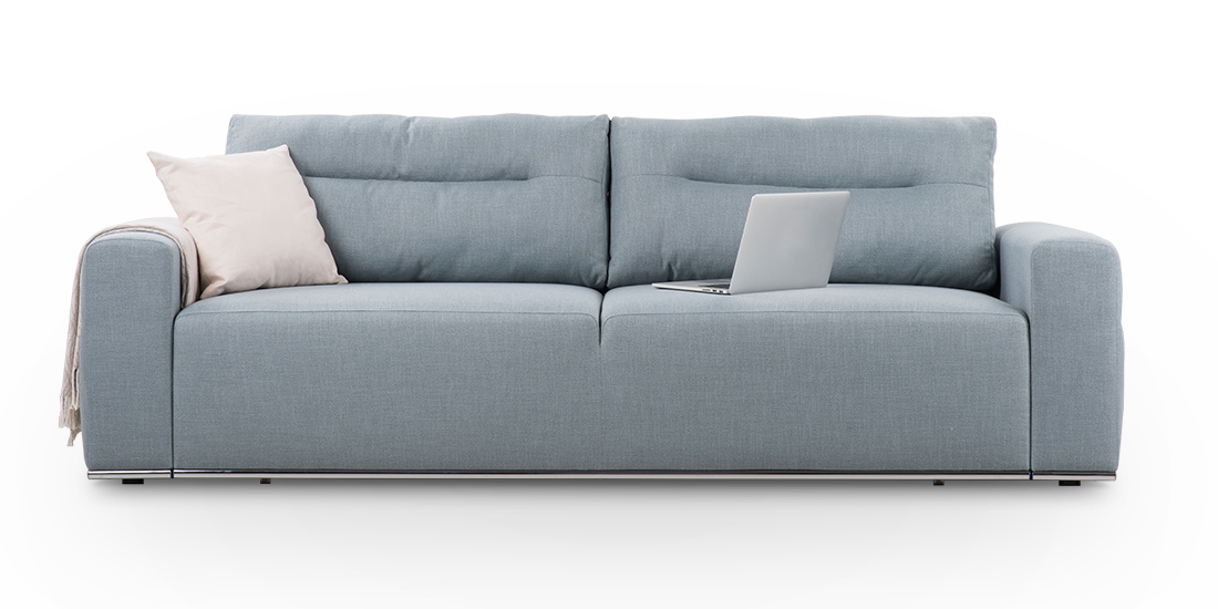 Photo - Santi straight sofa with additional backrests