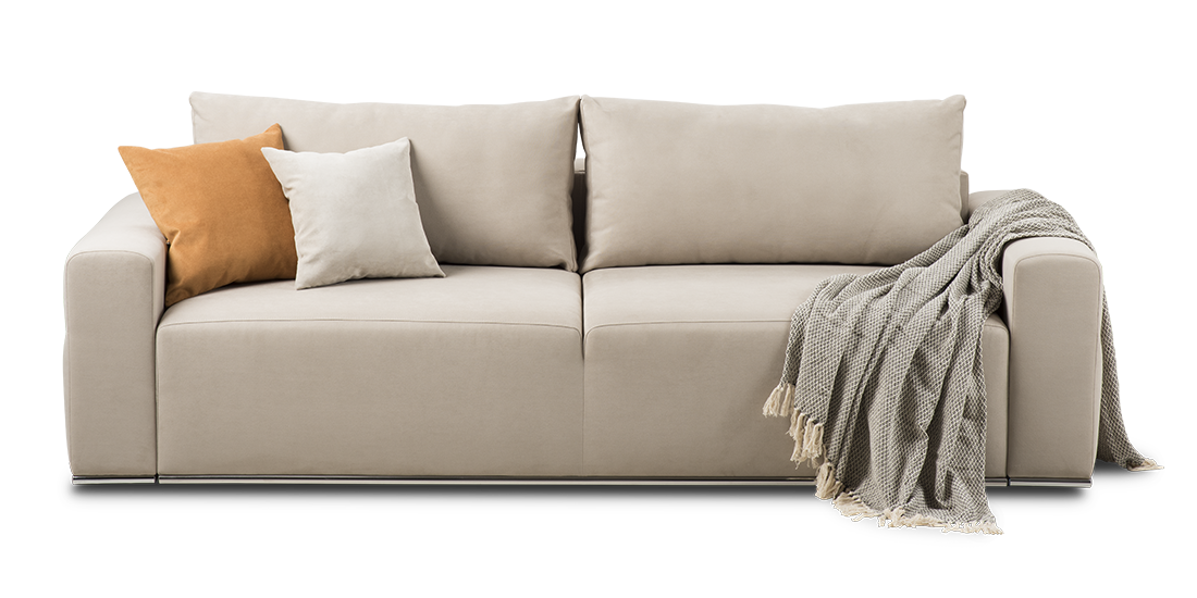 Photo - Santi straight sofa with additional backrests and pillows