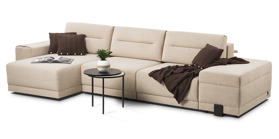 Photo - Corner sofa BL 103 with pouf-side