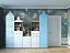 Accessories Children's wardrobe-house Amsterdam with shelves A-02 - to the living room