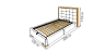 Ліжка Blest Ліжко Ніколь 90х200 з нішею для білизни - купити у Києві