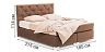 Ліжка Blest Ліжко Сканді 180х200 з нішею для білизни - з дерева