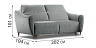 Individual premium sofas Sofa Naron straight - to the living room