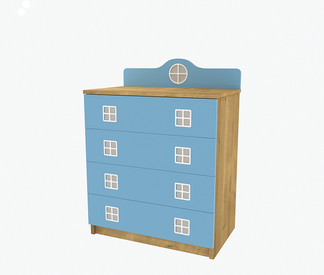 Photo - Chest of drawers for children Amsterdam Blue Ak-01