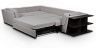 Sectionals Blest Softie modular sofa with shelves - to the living room