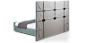 Ліжка Blest Ліжко Шерон 180х200 з нішею для білизни та стіновими панелями - з дерева