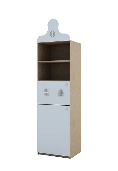 Photo - Children's wardrobe-house Amsterdam with shelves A-02