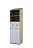 Accessories Children's house wardrobe Amsterdam with shelves A-04 - buy in Blest
