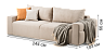 2-3 seaters sofas Blest Santi straight sofa with additional backrests and pillows - to the living room