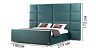 Ліжка Blest Ліжко Шерон 180х200 з нішею для білизни та стіновими панелями - купити в Blest