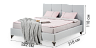 Ліжка Blest Ліжко Мішель 200х200 з високими ніжками і нішею для білизни - купити у Києві